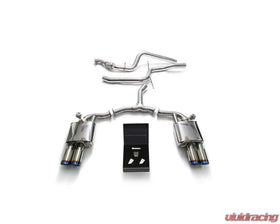 ARMYTRIX Valvetronic Exhaust System Audi A4 | A4 Avant B9 2.0 TFSI 2WD Non-OPF 2016+ - True Titanium Blue