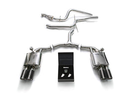 ARMYTRIX Stainless Steel Valvetronic Catback Exhaust System Quad Tips Audi A4 2.0L TFSI B9 4WD 17+
