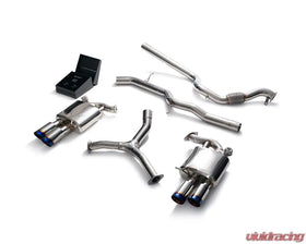 ARMYTRIX Valvetronic Exhaust System A4 Quattro | A4 Avant Quattro B9 2.0 TFSI 4WD Non-OPF 2016+ - True Titanium Blue