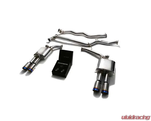 ARMYTRIX Valvetronic Exhaust System Audi A4 | A5 B8 2008-2015 - True Titanium Blue