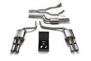 ARMYTRIX Stainless Steel Valvetronic Catback Exhaust System Quad Chrome Silver Tips Audi A4/A5 | S4/S5 3.0L TFSI 2009-2015-1