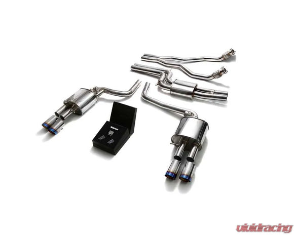 ARMYTRIX Valvetronic Exhaust System Audi A4/A5 | S4/S5 3.0L TFSI 2009-2015 - True Titanium Blue