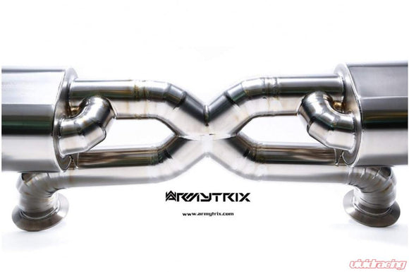 ARMYTRIX Titanium Valvetronic Catback Exhaust System Dual Carbon Tips Audi R8 V10 MKI 2009-2012