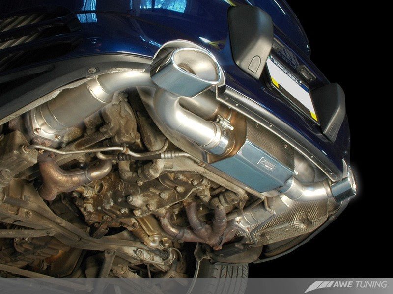 AWE Performance Exhaust with 200 cell cats for Porsche 996TT / GT2 - 0