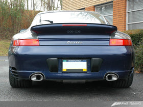 AWE Performance Exhaust with 200 cell cats for Porsche 996TT / GT2