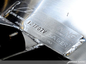 AWE Performance Muffler with 200 Cell Cats for 997 GT2 - Chrome Silver Tips - 0