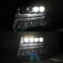 AlphaRex 07-13 Chevy Avalanche NOVA LED Proj Headlights Plank Style Design Chrome w/Activ Light/DRL-4