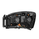 AlphaRex 06-08 Dodge Ram 1500HD NOVA LED ProjHeadlights Plank Style Blk w/Seq Signal/DRL/Amber LED-7