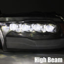 AlphaRex 09-18 Dodge Ram 1500HD NOVA LED Projector Headlights Plank Style Design Alpha Black w/DRL-5
