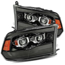 AlphaRex 09-18 Dodge Ram 1500HD PRO-Series Proj Headlights Plank Style Black w/Seq Signal/Smoked DRL-1