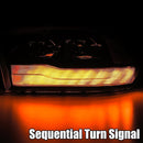AlphaRex 09-18 Dodge Ram 1500HD PRO-Series Proj Headlights Plank Style Black w/Seq Signal/Smoked DRL-5