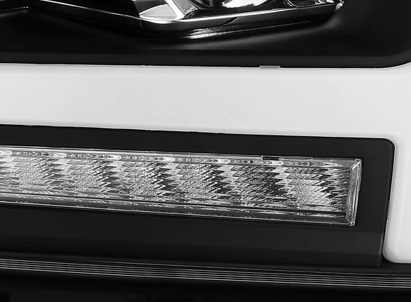 AlphaRex 19-20 Dodge Ram 1500 LUXX LED Proj Headlights Plnk Style Black w/Activ Light/Seq Signal/DRL