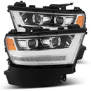 AlphaRex 19-20 Ram 1500HD PRO-Series Proj Headlight Plnk Styl Chrm w/Activ Light/Seq Signal/Plnk DRL-1