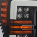 AlphaRex 17-19 Ford F-250 SD NOVA LED Proj Headlights Plank Style Matte Blk w/Activ Light/Seq Signal-8
