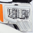 AlphaRex 09-14 Ford F-150 NOVA LED Projector Headlights Plank Style Chrome w/Activ Light/Seq Signal-6