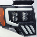 AlphaRex 09-14 Ford F-150 NOVA LED Proj Headlights Plank Style Gloss Black w/Activ Light/Seq Signal-6