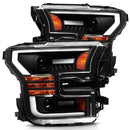 AlphaRex 15-17 Ford F-150 LUXX LED Projector Headlights Plank Style Black w/Activ Light/DRL-1