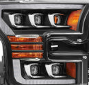 AlphaRex 17-20 Ford Raptor NOVA LED Proj Headlights Plank Style Matte Black w/Activ Light/Seq Signal-2