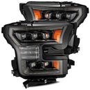 AlphaRex 17-20 Ford Raptor NOVA LED Proj Headlights Plank Style Alpha Black w/Activ Light/Seq Signal-1