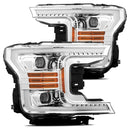 AlphaRex 18-19 Ford F-150 PRO-Series Projector Headlights Plank Style Chrm w/Activ Light/Seq Signal-1