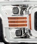 AlphaRex 18-19 Ford F-150 PRO-Series Projector Headlights Plank Style Chrm w/Activ Light/Seq Signal-2