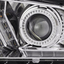 AlphaRex 10-12 Ford Mustang PRO-Series Projector Headlights Plank Style Chrome w/Top/Bottom DRL-2