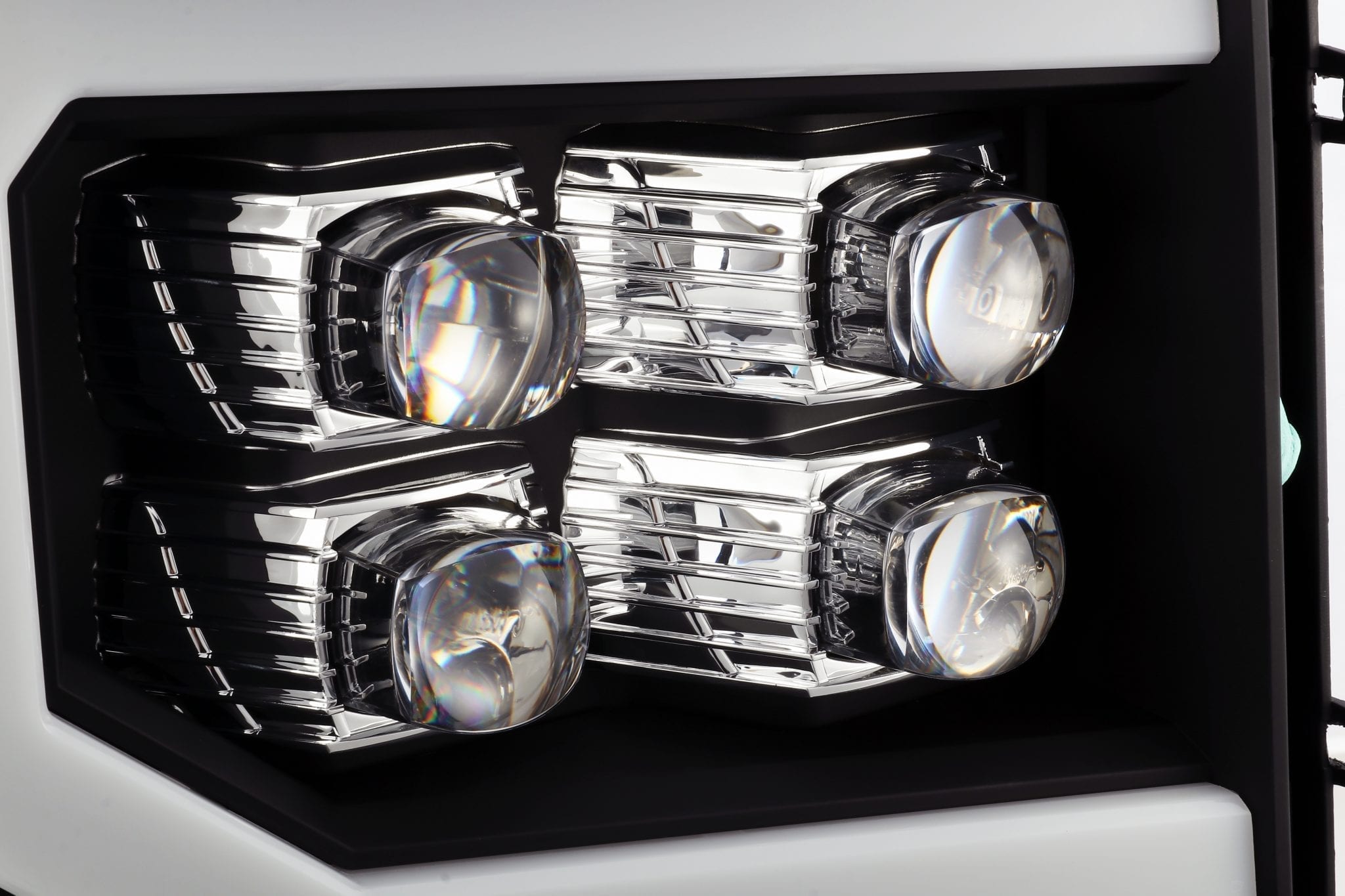 AlphaRex 07-13 GMC 1500HD NOVA LED Proj Headlight Plank Style Gloss Blk w/Activ Light/Seq Signal/DRL