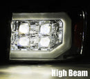 AlphaRex 07-14 GMC 2500HD NOVA LED Proj Headlight Plank Style Matte Blk w/Activ Light/Seq Signal/DRL-2