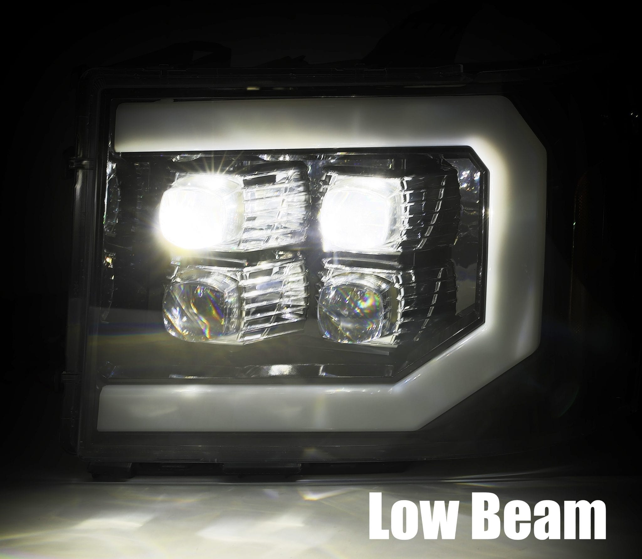 AlphaRex 07-13 GMC 1500HD NOVA LED Proj Headlights Plank Style Chrome w/Activ Light/Seq Signal/DRL