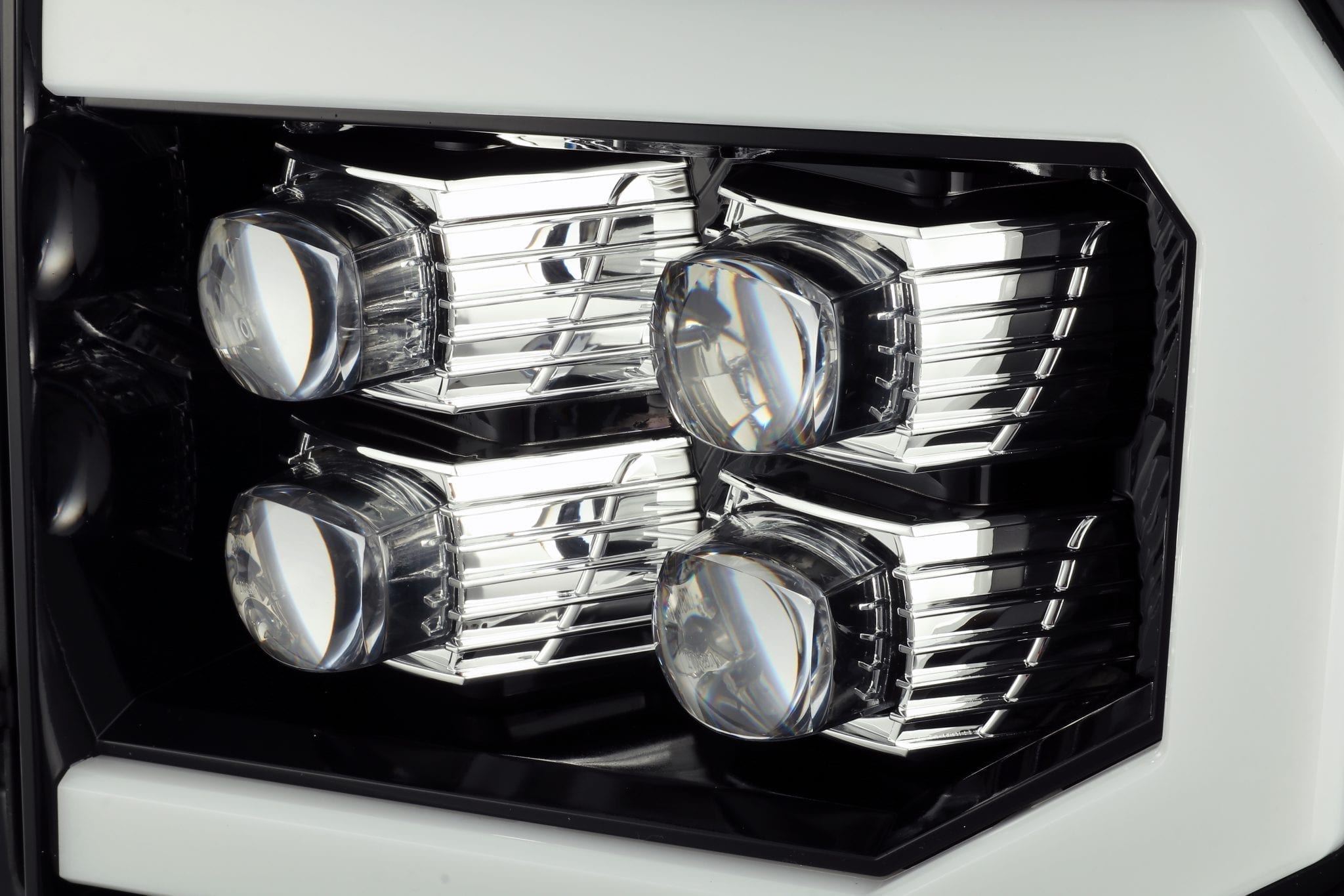 AlphaRex 07-13 GMC 1500HD NOVA LED Proj Headlights Plank Style Chrome w/Activ Light/Seq Signal/DRL