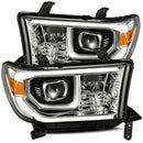AlphaRex 07-13 Toyota Tundra PRO-Series Projector Headlights Plank Style Chrome w/Activation Light-1