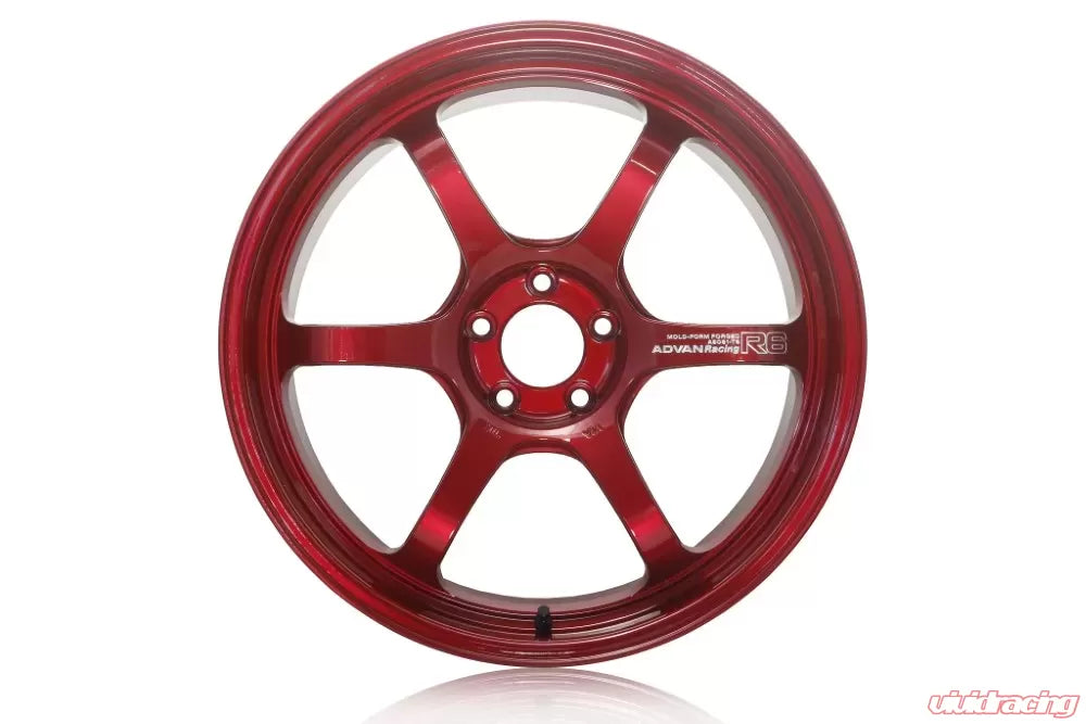 Advan R6 18x9.5 +45 5-120 Racing Candy Red Wheel - 0