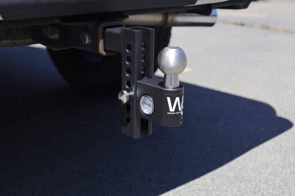 Weigh Safe Aero Hitch 10in Drop Hitch & 2in Shank (10K/12.5K GTWR) w/WS05 - Steel