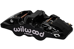Wilwood Caliper-Aero4 - Black 1.12/1.12in Pistons 0.81in Disc