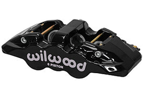 Wilwood Caliper-Aero6-R/H - Black 1.75/1.38/1.38in Pistons 1.25in Disc