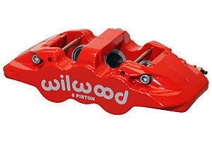 Wilwood Caliper-Aero6-L/H - Red 1.62/1.12/1.12in Pistons 1.25in Disc