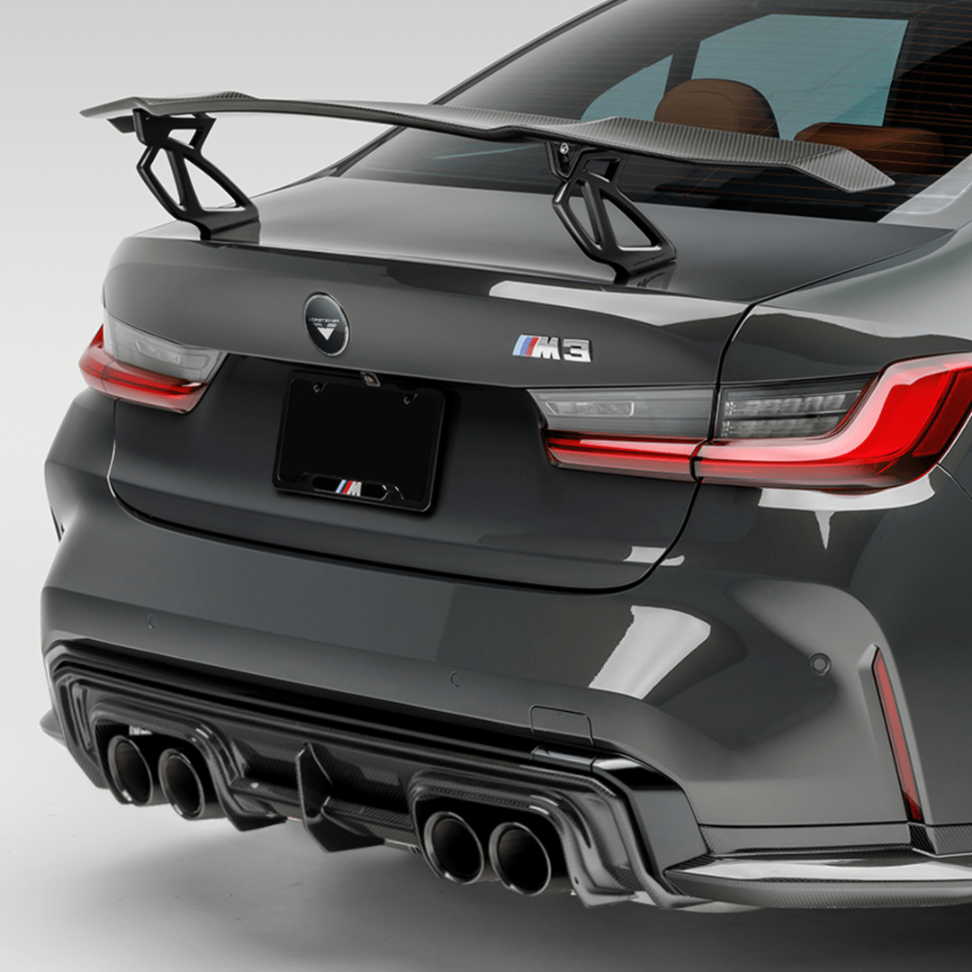 BMW G8X M3 | M4 CARBON FIBER AERO WING BLADE WITH MATTE BLACK UPRIGHTS