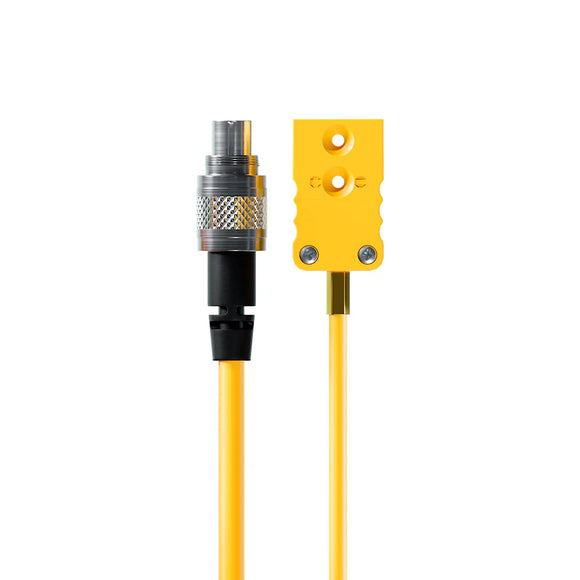 AiM Thermocouple Patch Lead TC Yellow to 712 4 pin Metal Binder Plug