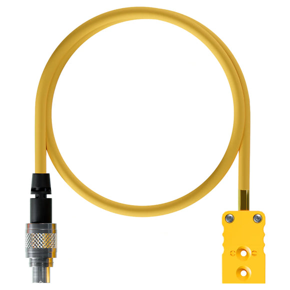 AiM Thermocouple Patch Lead TC Yellow to 712 4 pin Metal Binder Plug