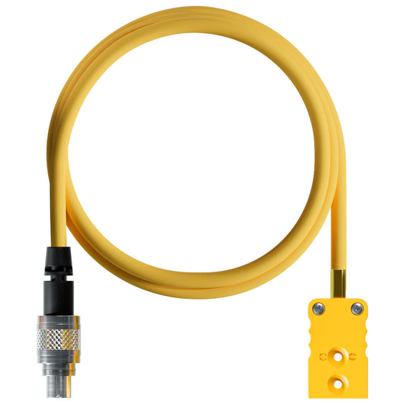 AiM Thermocouple Patch Lead TC Yellow to 712 4 pin Metal Binder Plug