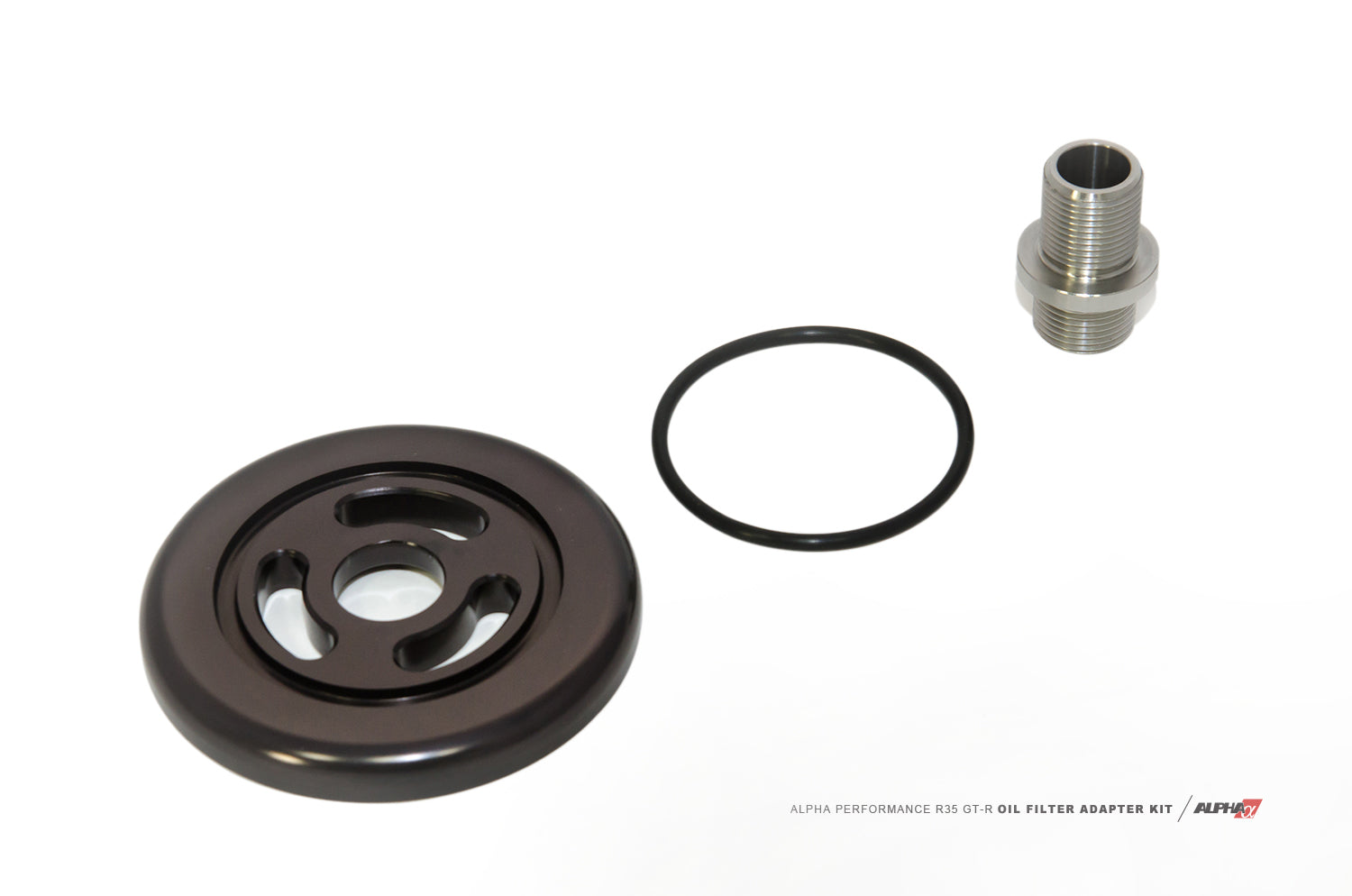 Alpha Performance R35 Race Oil Filter Adapter Plate