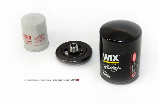 Alpha Performance R35 Race Oil Filter Adapter Plate
