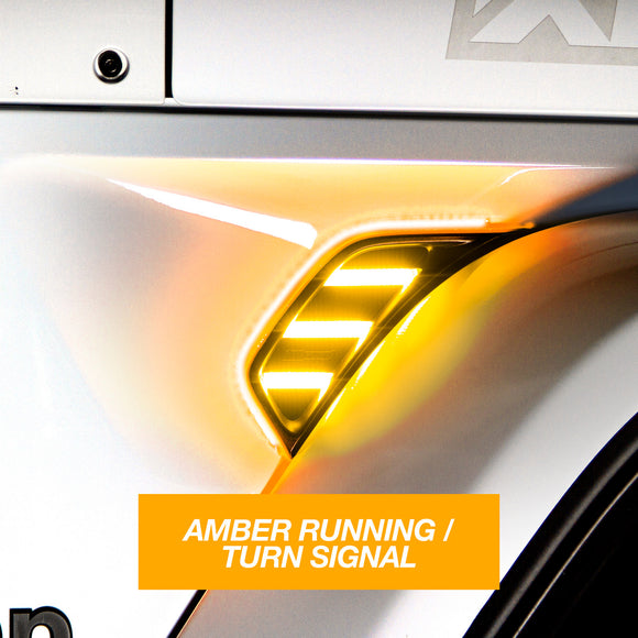 XK Glow Amber Jeep Air Vent Light w/ Turn Signal & Running Light