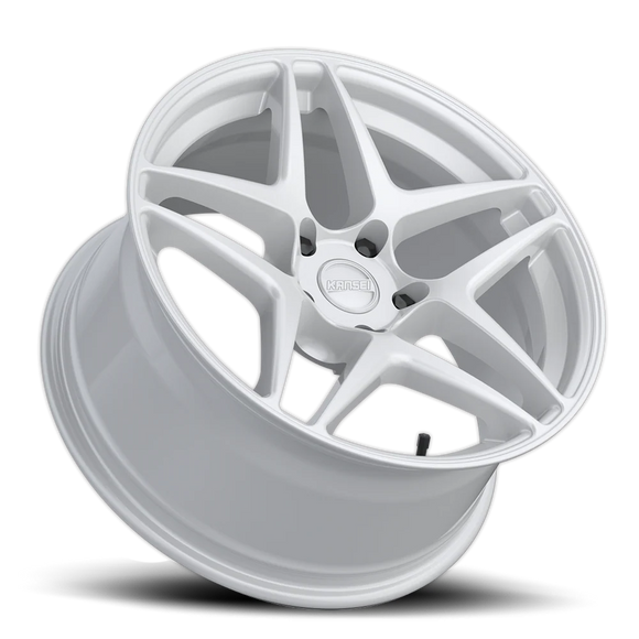 Kansei K15W Astro 19x9.5in / 5x112 BP / 35mm Offset / 66.6mm Bore - Gloss White Wheel
