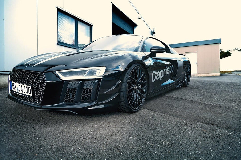 Audi R8 V10 PLUS (2015 ) - Carbon Front Fins & Carbon Front Spoiler (Matte)