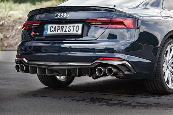 Audi RS5 (B9/F5) Valved Catback Exhaust System, Carbon Tips, With CES-3