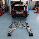Capristo Valved Exhaust With Bevelled Carbon Fiber Tips (E2P) | Audi RS6/RS7 C8-9