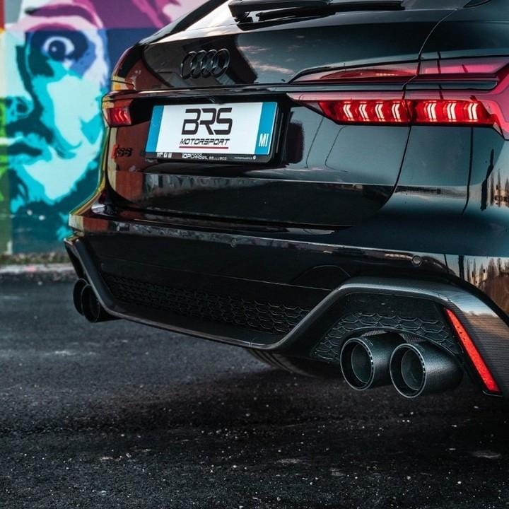 Capristo Valved Exhaust With Bevelled Carbon Fiber Tips (E2P) | Audi RS6/RS7 C8