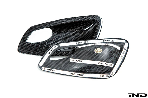 Autotecknic E9X M3 / 3-Series Dry Carbon Interior Door Handle Trim Set