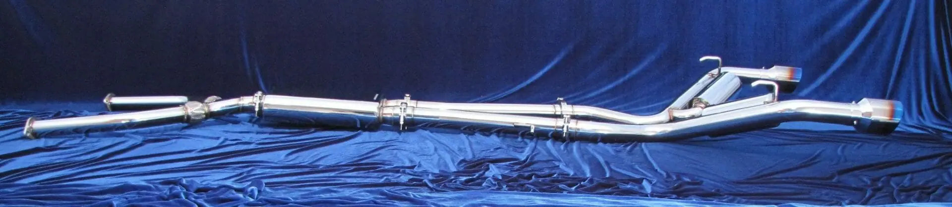 Motordyne Exhaust With 4.5" Blue Rolled Tips Infiniti Q50 14-18 - 0